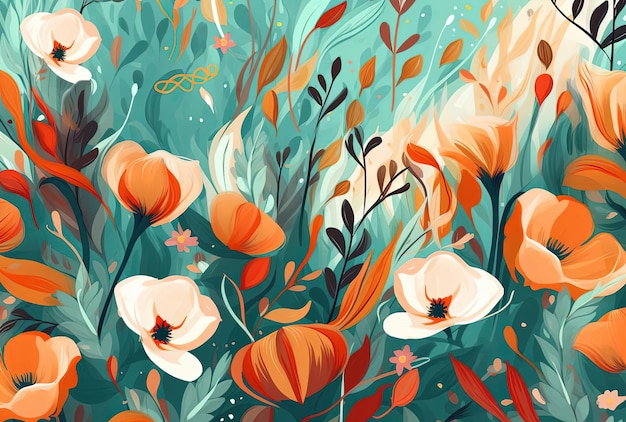 a colorful floral background