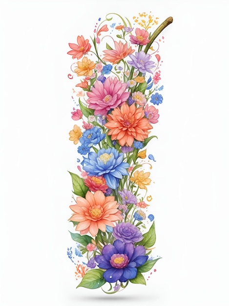 A colorful floral border with the word love on it.