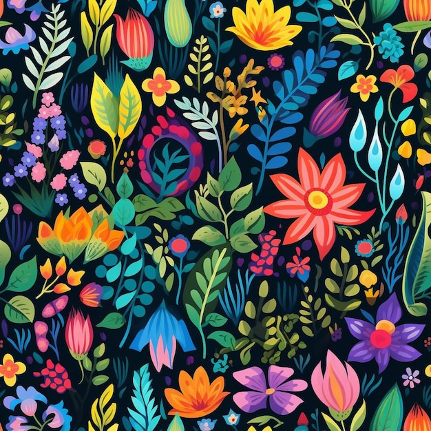 A colorful floral design by person.