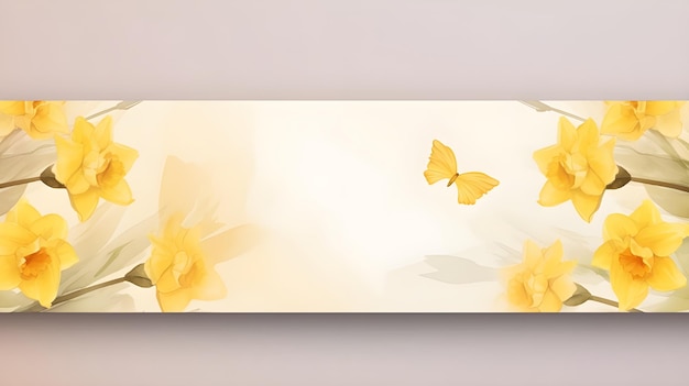 Colorful Floral Social Media Banner Template and Post Design of Flowers in Spring Season