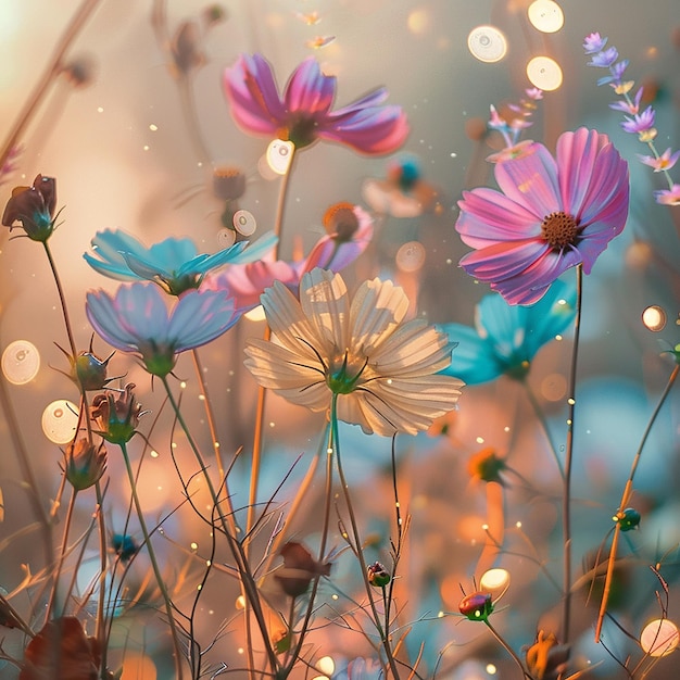 a colorful flower arrangement is on a white background