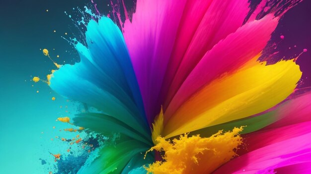 Colorful flower background wallpaper in 8K with mountain beach and island