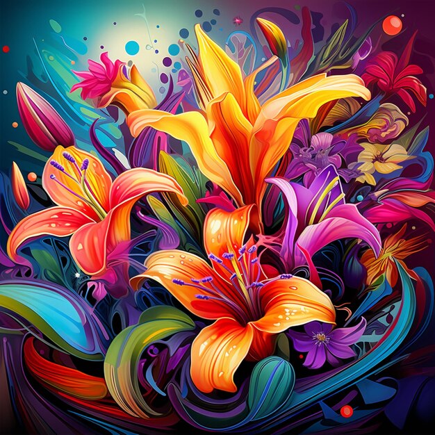 Colorful flower background