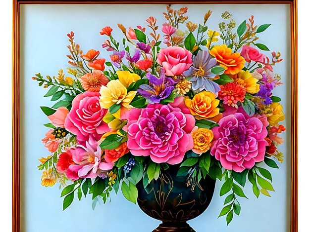 Premium AI Image | colorful flower bouquet wallpaper