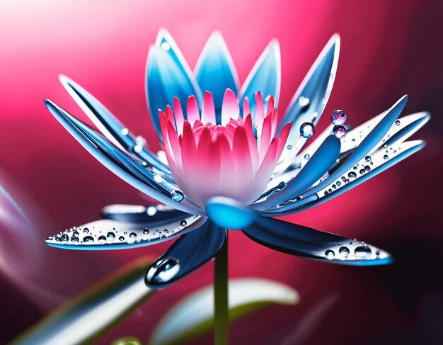 Foto un cristallo di fiore colorato petali scintillanti chiari cristallo hd carta da parati illustrazione di sfondo