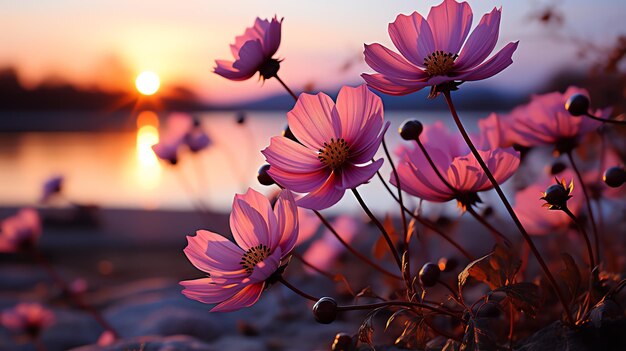 写真 色とりどりの花畑