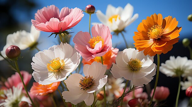 Colorful flower field