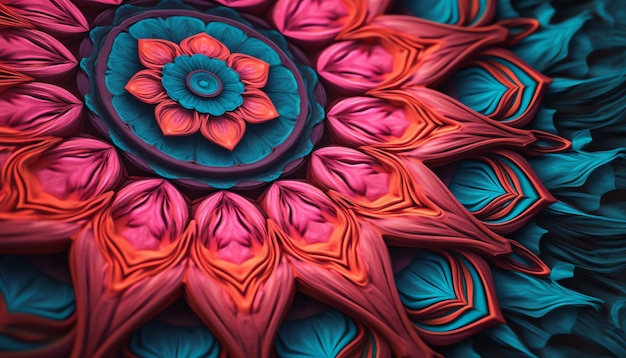 A colorful flower made by the artist