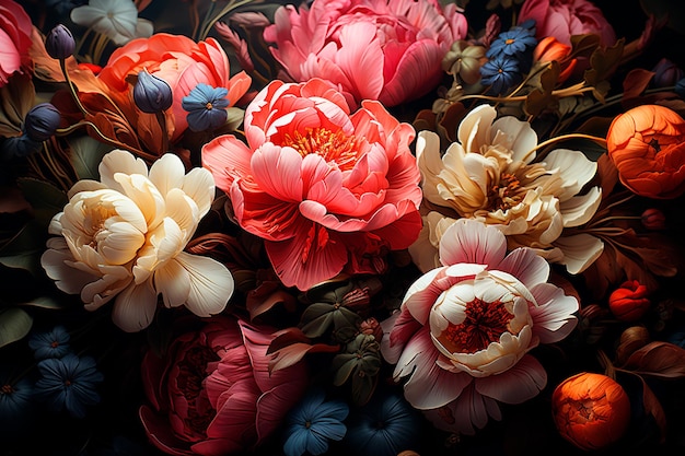 colorful flower in the market