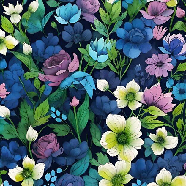 A colorful flower pattern