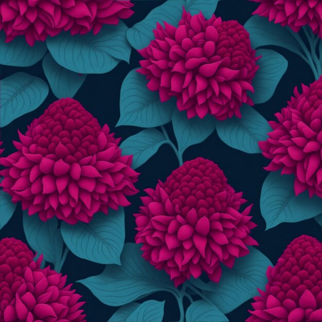 Colorful flower patterns 3 dimensions