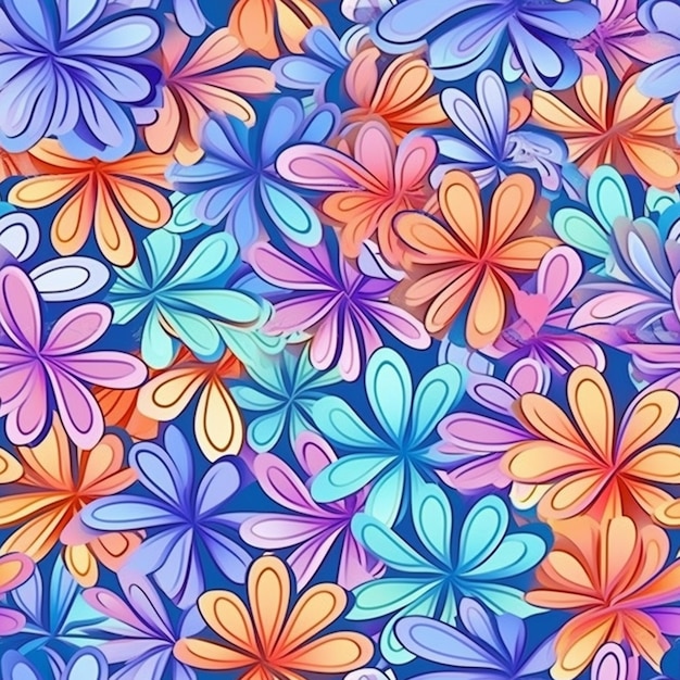 Colorful flower texture flower pattern