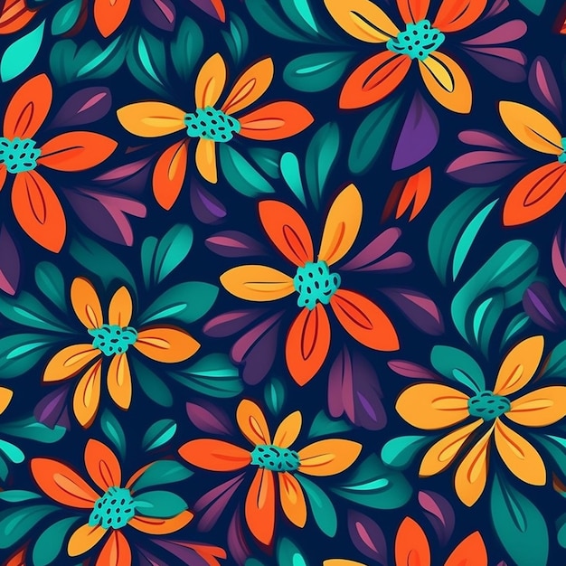 Colorful flower texture flower pattern