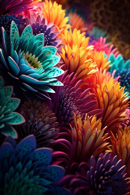 A colorful flower that is in a vase.