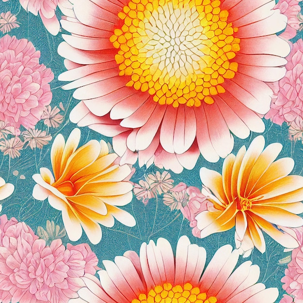 A colorful flower wallpaper that says'flower wallpaper'on it