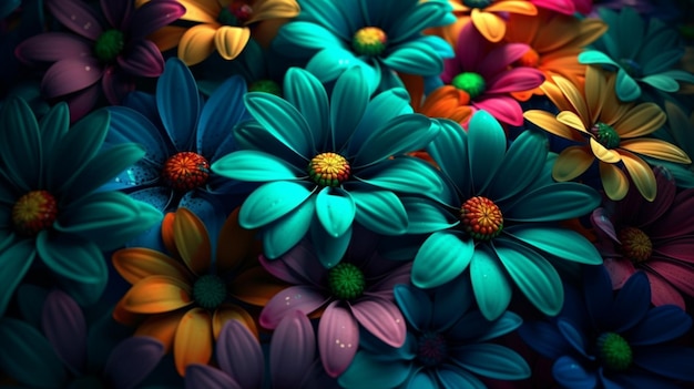 A colorful flower wallpaper for your desktop