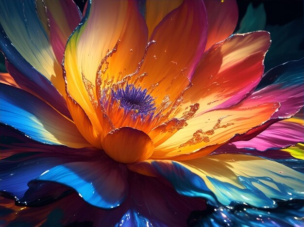 A colorful flower wallpaper