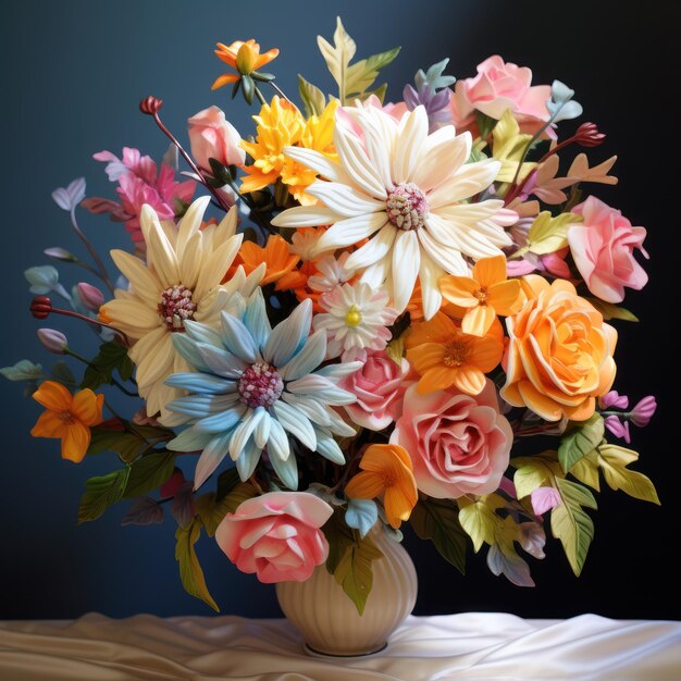 colorful flowers arrangement in bouquet