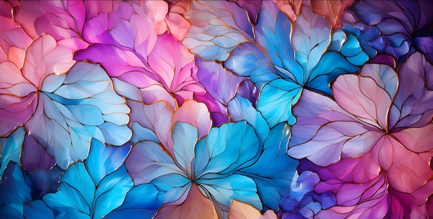 Colorful flowers background