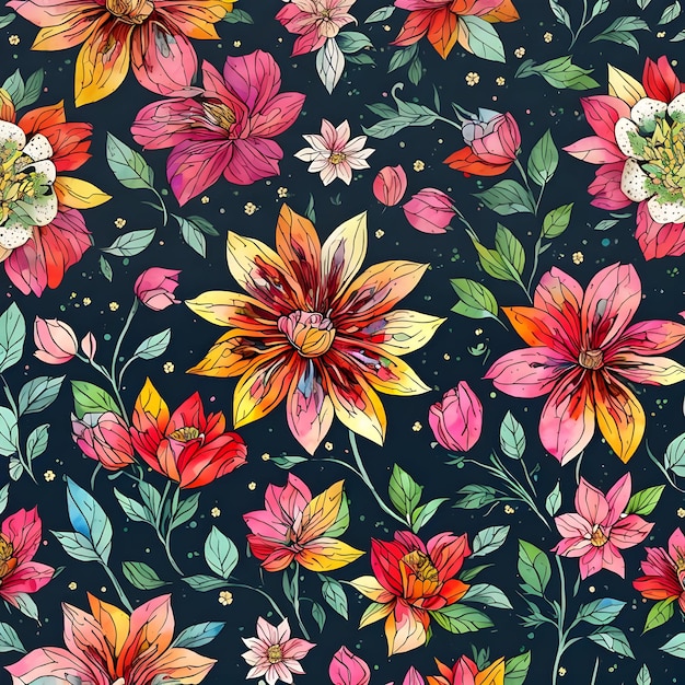 Colorful flowers background