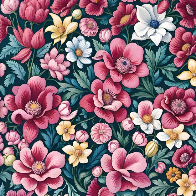 Colorful flowers background