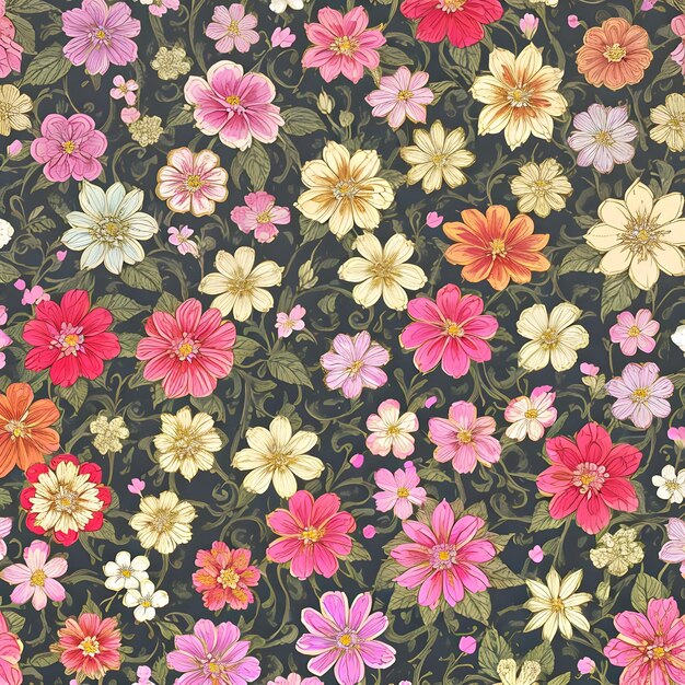 Colorful flowers background