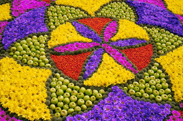 Colorful flowers background.