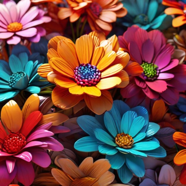 Colorful Flowers background