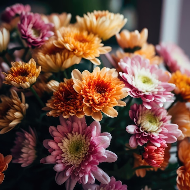 Colorful flowers blooming flowers to celebrate mothers day