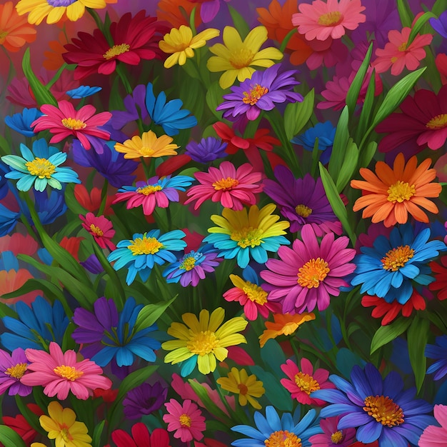Красочная иллюстрация букета цветов