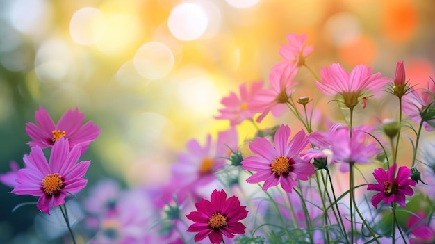 Colorful Flowers in the Grass