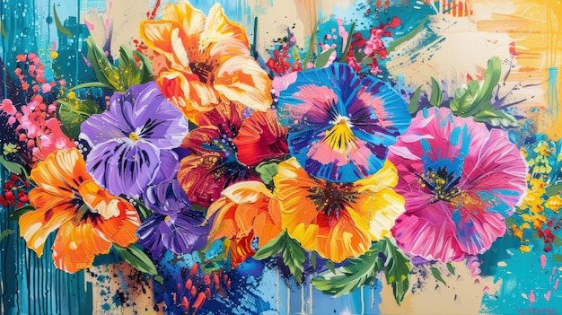 colorful flowers illustration