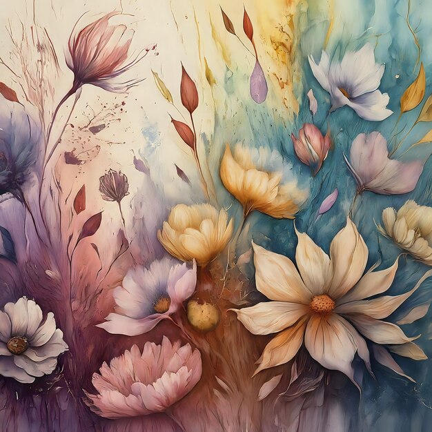다채로운 꽃 그림