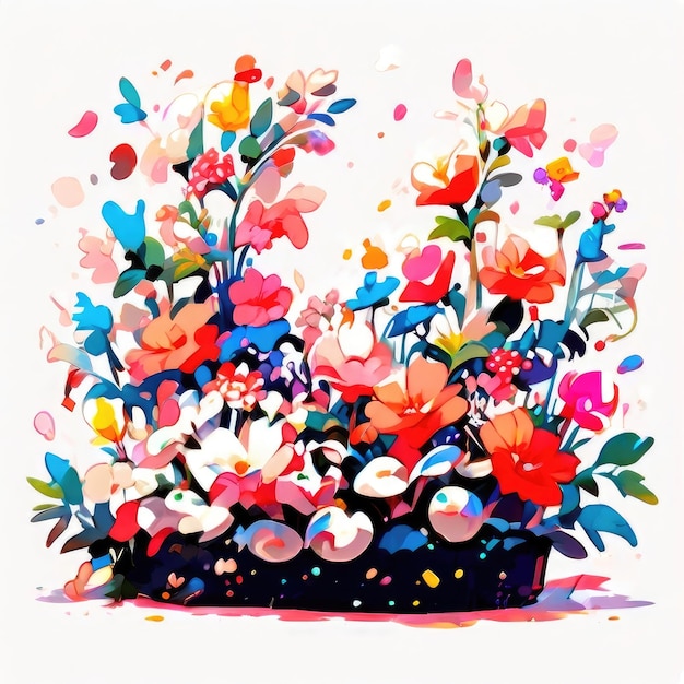 colorful flowers illustration