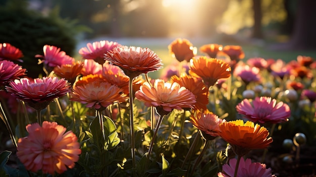 Colorful flowers Vibrant bloom