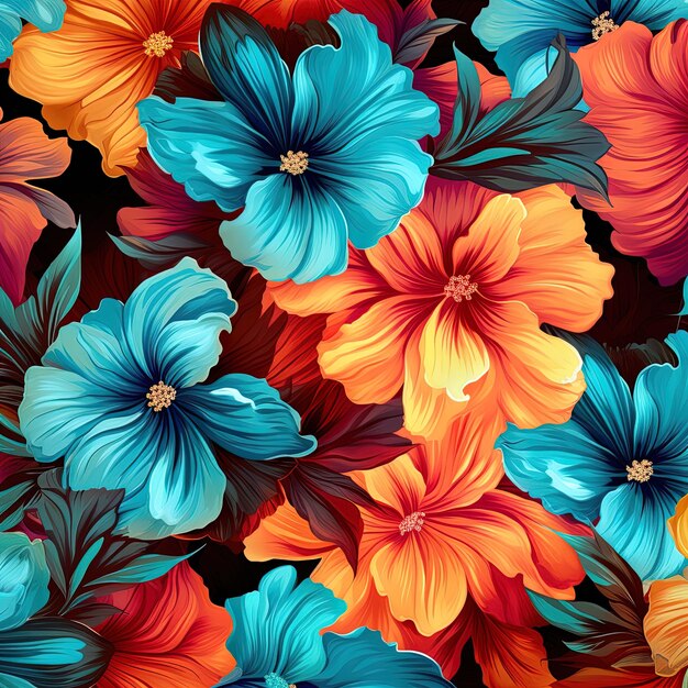 colorful flowers with different colors and colors of the leaves.