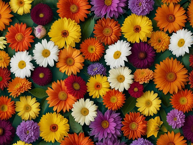 Photo colorful flowers