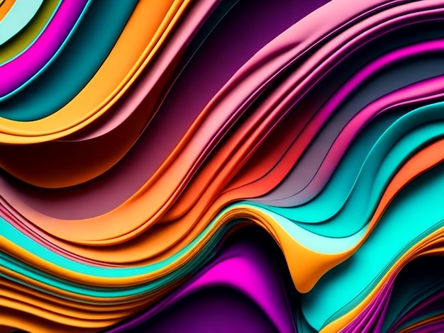 Colorful flowing liquid wave background wallpaper