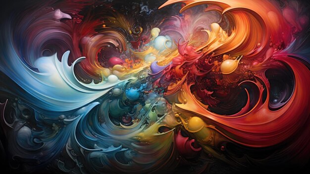 Photo colorful fluid abstract gradient wallpaper