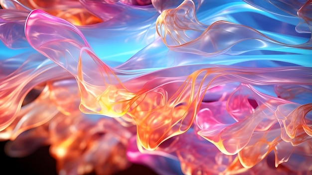 Photo colorful fluid art