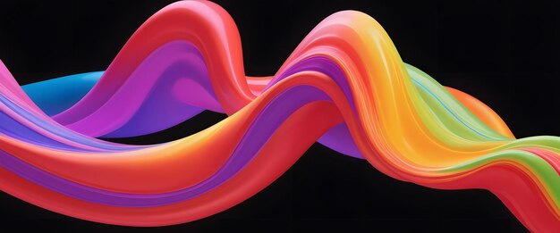 Фото Цветный жидкий фон обои волнистые абстрактные футуристические и современные изолированные объекты