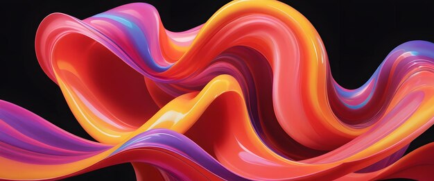 Photo colorful fluid background wallpaper wavy abstract futuristic and modern isolated object