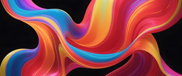 Photo colorful fluid background wallpaper wavy abstract futuristic and modern isolated object