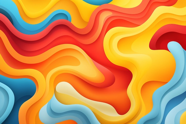 Colorful fluid shapes background