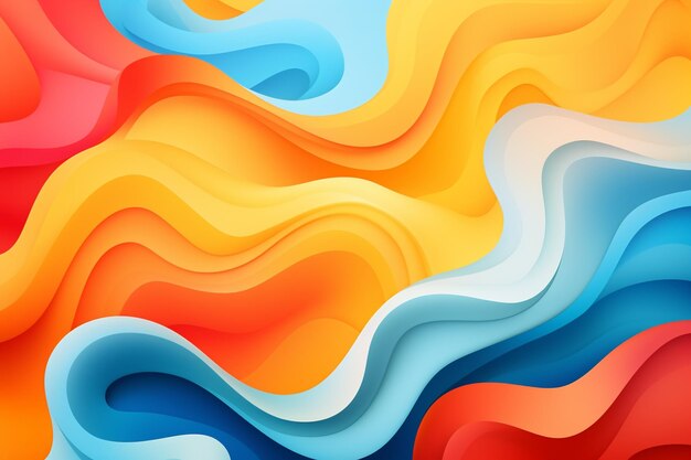 Colorful fluid shapes background