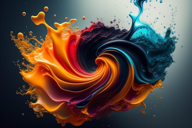 A colorful fluid swirl background