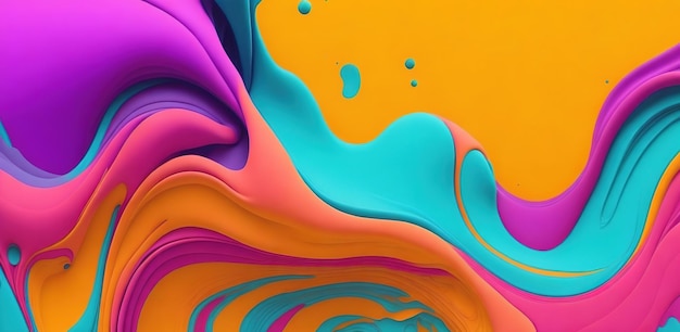 Colorful fluid wave abstract background fluid and liquid shapes