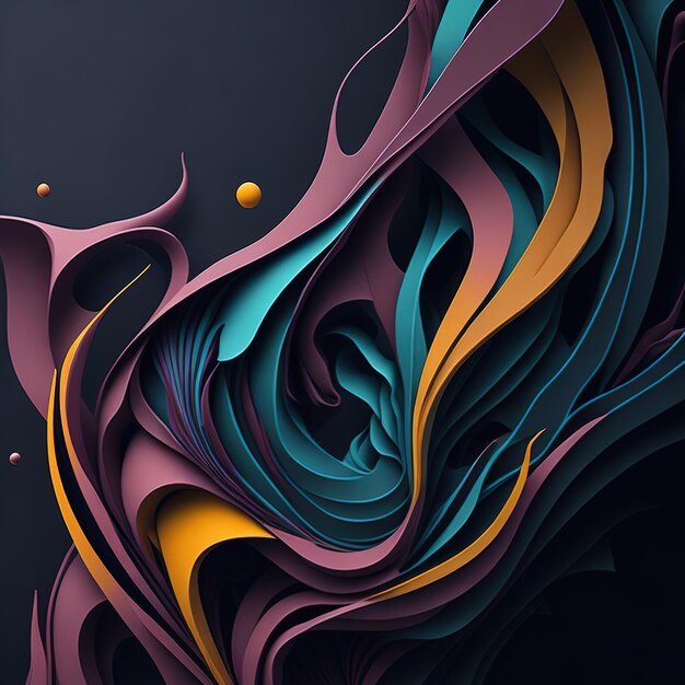 Colorful fluid waves and smoke background