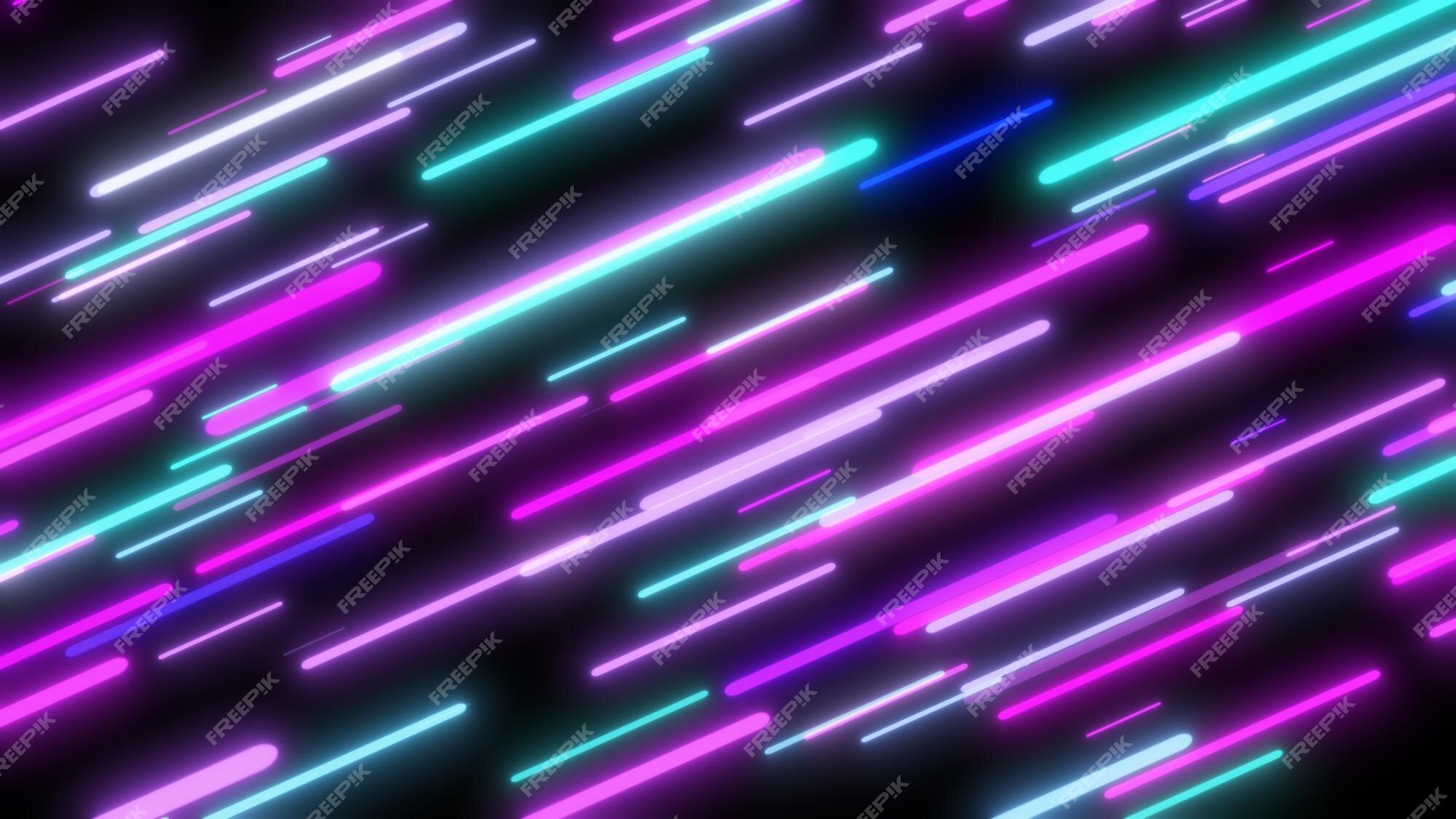 Rounded Neon Red and Blue lines Background video, Footage