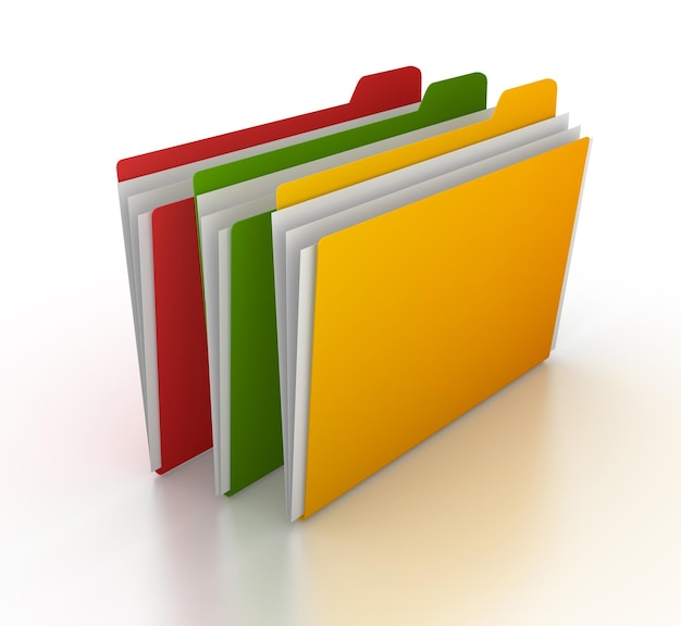 Colorful folder